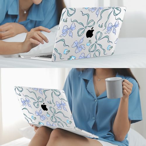 Mektron Case for 2026 MacBook Neo 13-inch A18 Pro chip A3404 Laptop Cover with 13-inch (Diagonal) Liquid Retina Display+ Keyboard Cover+ Screen Protector, Bows C355 - color: Bows C355