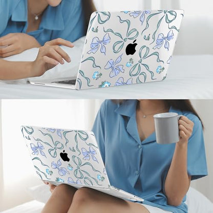 Mektron Case for 2026 MacBook Neo 13-inch A18 Pro chip A3404 Laptop Cover with 13-inch (Diagonal) Liquid Retina Display+ Keyboard Cover+ Screen Protector, Bows C355 - color: Bows C355