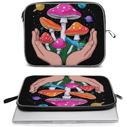 Funny Computer Sleeve Bag, Large Capacity Compact Laptop Case, Reusable Protective Laptop Sleeve for Commuting, Travel, Magic Mushrooms Space Planet Art, 14inch - color: Style(966), size: 14inch