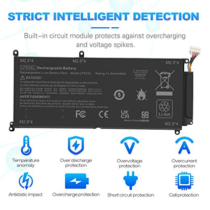 TREE.NB 60Wh LP03XL Battery for Hp Envy 14-J 15T-AE 15-AE000 15T-AE000 15-AE125TX M6-P M6-P113DX M6-P013DX Series, 11.4V 3-Cell - size: ‎LP03XL