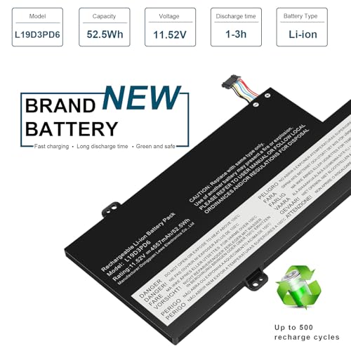 Futurebatt L19M3PD6 L19L3PD6 Laptop Battery Replacement for Lenovo Flex 5-15IIL05 5-14IIL05 5-14ARE05 Series 5B10X49072 5B10X49075 5B10X49077 5B10X49073 - size: L19D3PD6 12.4 5.0 0.7 in