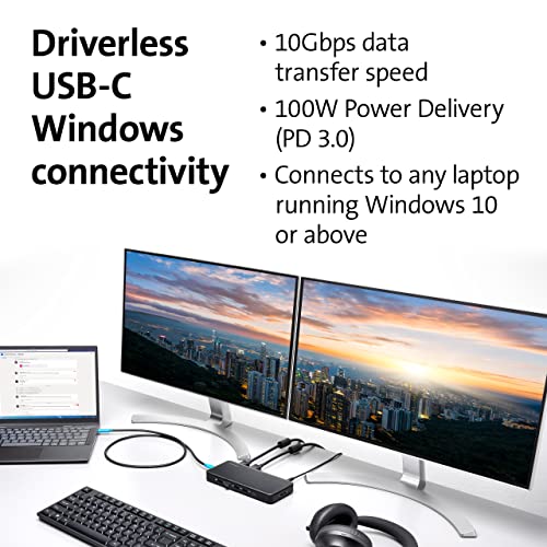 Kensington Triple Display USB-C Docking Station with 100W PD for Dell, HP, Lenovo, Acer, ASUS, Razer, Surface (Black) | 100W power delivery, compatible with Dell, HP, Lenovo, Acer, ASUS, Razer, Surface laptops - style: USB-C Triple Display 100W