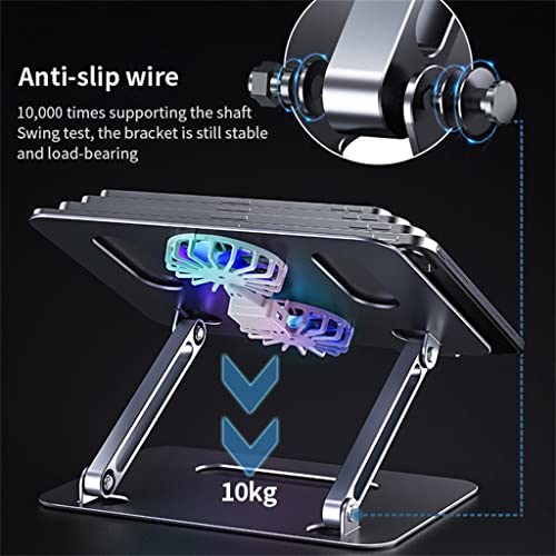 Foldable Laptop Cooling Stand Desk Fan Adjustable Base Aluminum for - color: E