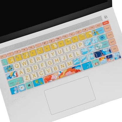 Keyboard Cover for HP 14" Laptop/HP Pavilion x360 14M-BA/CD 14M-DH 14-BF 14-cm 14-CF 14-DF 14-dk 14-DS 14-dq 14-FQ Series, 14-dq0020nr/dq0030nr, 14-fq1025nr/fq0033dx, Litter Flowers - color: Litter Flowers