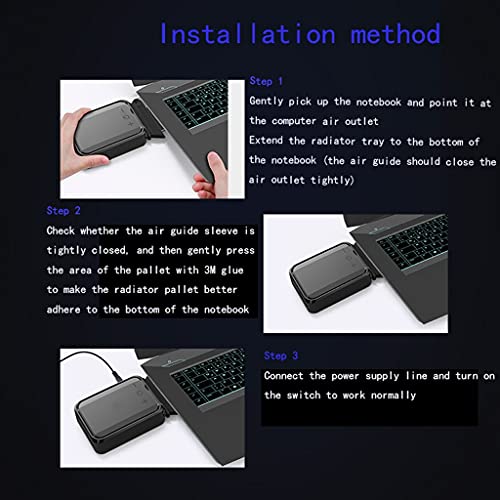 Vacuum Portable Notebook Laptop Cooler Air External Extracting Cooling Fan for Speed Adjustable