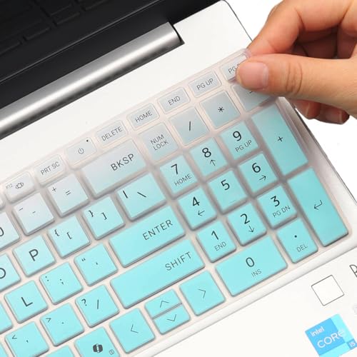 Keyboard Cover for HP OmniBook 5 AI 16" 16-ag 16-af 16-ba 16-bc Series 16z-ag100 16z-bc100 16-af1037nr 16-bc1047nr 16 inch Laptop Keyboard Skin (NOT FIT OmniBook 5 16-cf 16-bf 16-fb, OmniBook 3/7/X) - color: OmbreMint