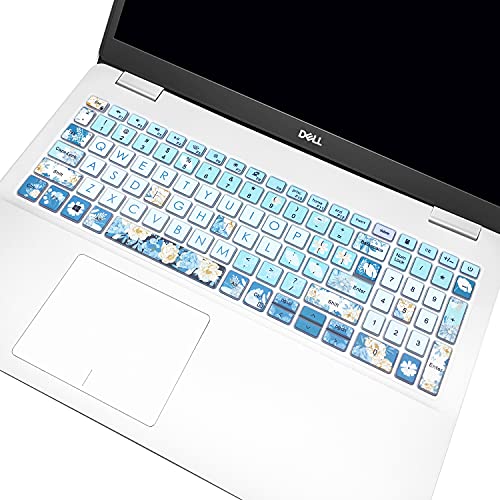 Keyboard Cover Skin for 2021 2020 2019 Dell Inspiron 15 5501 5502 5505 5508 5584 5590 5593 5598 15.6" / Inspiron 15 7000 7590 7591 7501 7506 7706 7790 / Vostro 7590 5590 7500,Peony - color: Peony