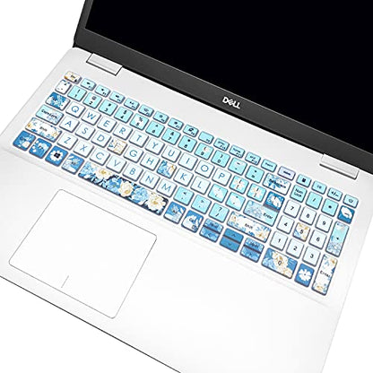 Keyboard Cover Skin for 2021 2020 2019 Dell Inspiron 15 5501 5502 5505 5508 5584 5590 5593 5598 15.6" / Inspiron 15 7000 7590 7591 7501 7506 7706 7790 / Vostro 7590 5590 7500,Peony - color: Peony