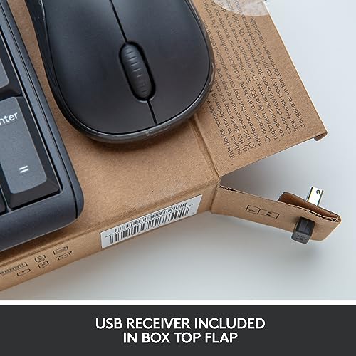 Logitech MK370 Combo for Business, Wireless Full-Size Keyboard and Wireless Mouse, Secure Logi Bolt USB Receiver, Bluetooth, Globally Certified Windows/Mac/Chrome, Linux - Graphite, Pack of 4 - size: One Size (Pack of 4)