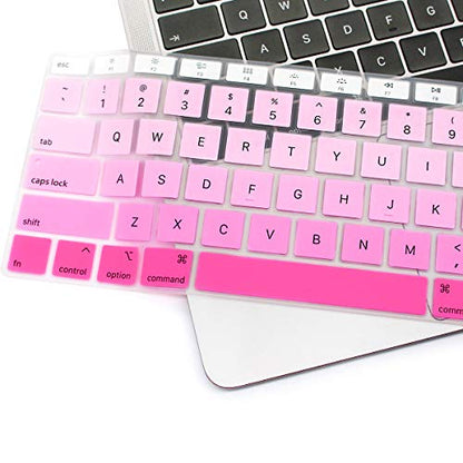 Se7enline for MacBook Pro 13/16 inch Keyboard Cover 2019-2026,Melon Green | Silicone Waterproof Dustproof Durable Washable Laptop Accessories US Layout 2023 2022 2021 2020 2019 2018,Pink - color: Gradient Pink