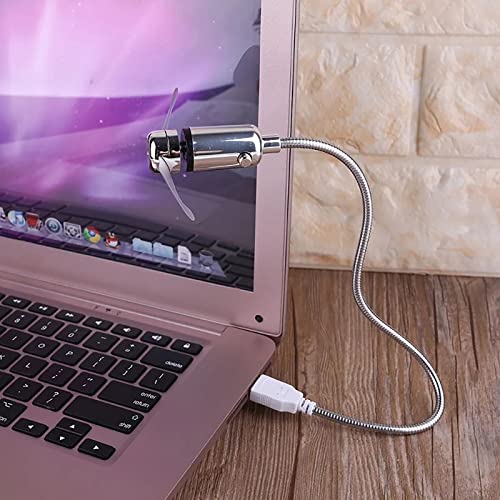 Sokelinn-six USB LED Fan,Mini Portable USB Powered Flexible Cooling Fan with Switch for Desktop PC Computer Laptop Notebook Tablet (1)
