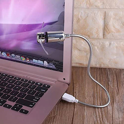 Sokelinn-six USB LED Fan,Mini Portable USB Powered Flexible Cooling Fan with Switch for Desktop PC Computer Laptop Notebook Tablet (1)