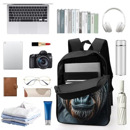 17-Inch Laptop Backpack Water-Resistant A Gorilla Daypack with Shoulder Strap Lightweight Casual Rucksack for Travel Commuter Hiking Outdoor Activities 20l Black
