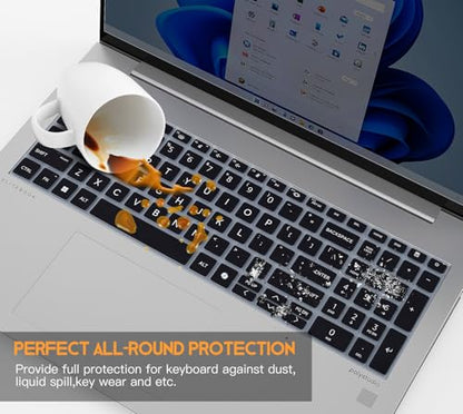 CaseBuy Keyboard Cover for 2026 2025 2024 HP EliteBook 660 665 G11 16, EliteBook 460 465 G11 16 inch, HP ProBook 460 465G11 16" Laptop Protective Skin -Black - color: Black