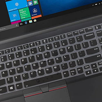 Keyboard Cover for 15.6" Lenovo ThinkPad E15 Gen 4/3/2, ThinkPad L15 Gen 2/1, ThinkPad T15 T15p T15g P15 P15s P15v Gen 3/2/1, ThinkPad E580 E590 E595 L580 L590 P52 P53 P72 P73 T570 T575 T580 T590 -BK - color: Black
