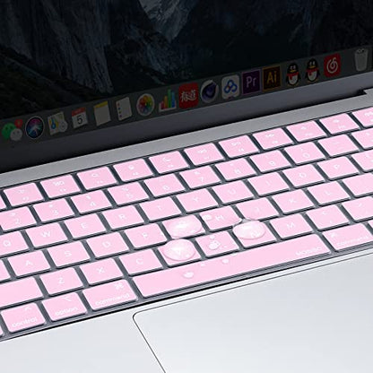 MOSISO Keyboard Cover Skin Compatible with MacBook Air 15 inch M3 M2 | A3114 A2941/Air 13.6 A3113 A2681/Pro 14/16 M4 M3 M2 M1, Dusty Pink - color: Dusty Pink