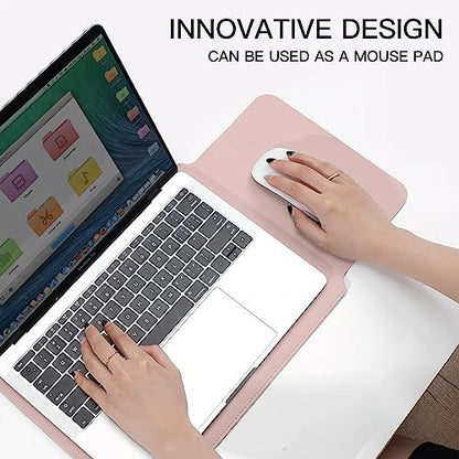 Laptop Sleeve Bag Compatible with MacBook 12 A1534/Air 11 13 M1 A2337/Pro 13 A2338, 11.6-12.3 Acer Chromebook/HP Stream/ASUS/Surface Pro 8/7/6/X/5/4/3, PU Bag with Small Case, Pink - color: Pink, size: 12-13.3 inch