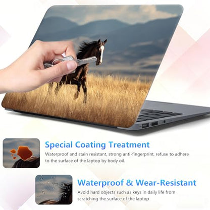 Laptop Skin Sticker Decal 15-15.6 Inch with Cute Mouse Pad, Universal Reusable Vinyl Sticker for 12.1 13 13.3 14 15.4 Inch Netbook and Notebook PC, Beautiful Horse - color: Beautiful Horse