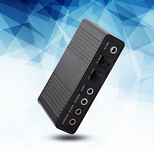 USB Audio Adapter External Sound Card with SPDIF Digital Audio Sound Cards 6 Channel 5.1 Surround USB Sound Card with Line in External Sound Card Exwindows 10