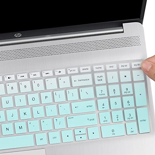 Keyboard Cover for 15.6 HP Pavilion 15-cs 15-cc 15-cs0032cl 15-cs0073cl 15-cs3153cl 15-cs3063cl 15-cs1065cl cs3672cl cs0053cl 15-cc0152od 15-cc563st 15-cc055od 15-cc183cl cc178cl,Spectre 15-eb1043dx - color: MintGreen