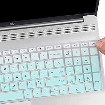 Keyboard Cover for 15.6 HP Pavilion 15-cs 15-cc 15-cs0032cl 15-cs0073cl 15-cs3153cl 15-cs3063cl 15-cs1065cl cs3672cl cs0053cl 15-cc0152od 15-cc563st 15-cc055od 15-cc183cl cc178cl,Spectre 15-eb1043dx - color: MintGreen