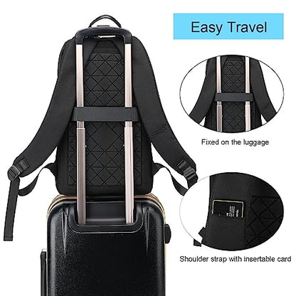 AUGUR Slim Laptop Backpack With 15.6 Inch Sleeve Professional Notebooks Bag Case Laptop Backpack Men Fit Travel/Business/Work - color: 1505 15.6 Inch Black