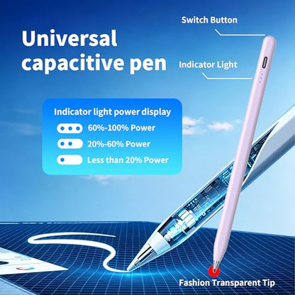 Galaxy Tab A11+ Stylus Pen for Samsung Table A11/A9+/A9 Drawing Stylus for Android Tablets, Precise Writing Pencil,Fast Charging,Auto Sleep,Button on/Off (Purple) - color: purple