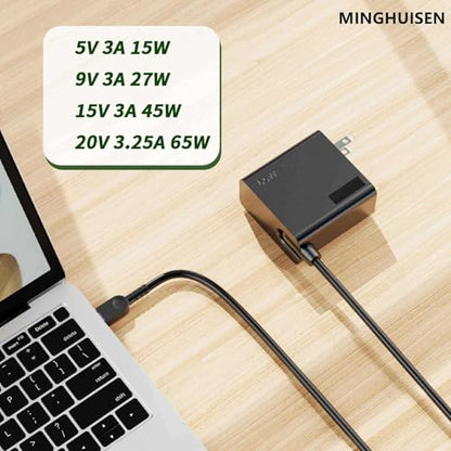 65W USB-C Wall Laptop Charger Compatible with Lenovo ThinkPad ThinkBook Yoga Chromebook IdeaPad Series