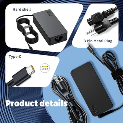 65W USB-C Laptop Charger Compatible with Lenovo Thinkpad T470 T470S T460 E531 E570 E560 L470 L460 L440Yoga/Chromebook C330 S330 100e 300e AC Adapter Power Cord