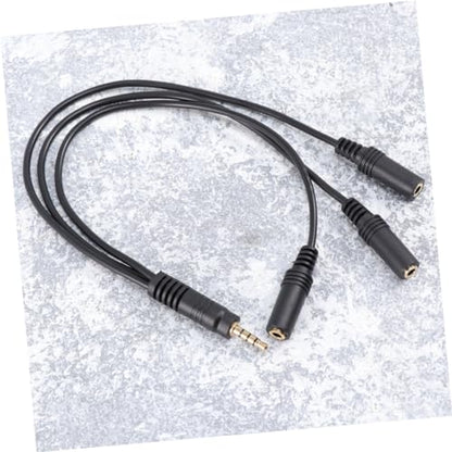 OSALADI Audio Splitter Cable for Headset Microphone Compact Stereo Adapter for Mobile Devices and Laptops Connectors for Enhanced Sound Quality