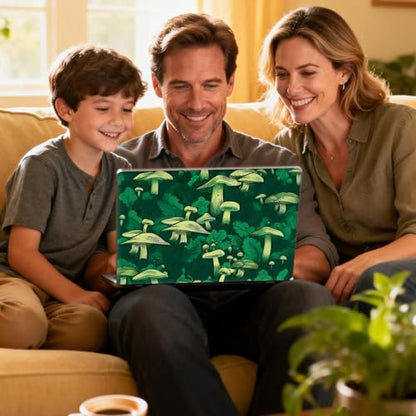 Universal Laptop Skin Sticker Decal for 11.6”12" 13" 13.3" 14" 15" 15.4" 15.6" Reusable Waterproof Scratch-Scratch Resistant Protective Vinyl Laptop Notebook Skin Stickers - Green Mushrooms - color: Green Mushrooms