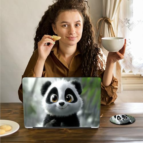 Laptop Skin Sticker Decal 15.6 Inch,12 13 13.3 14 15 15.6 in Laptop Netbook Skins for Notebook,Art Decal Removable Waterproof Scratch Resistant,Universal Vinyl Cover,Cute Panda Snow - color: Cute Panda Snow