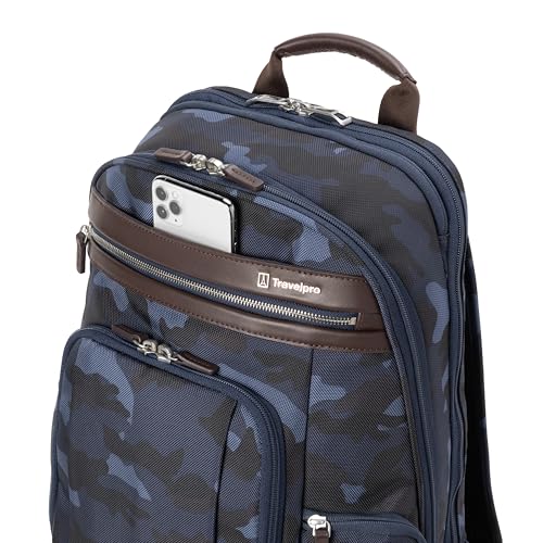 Travelpro Platinum Elite Laptop Travel Backpack, Business, Water Resistant, Men and Women - color: Navy Camouflage, size: 16 inches