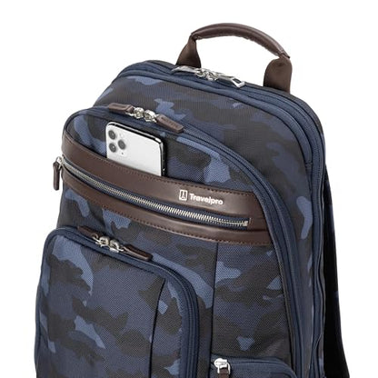 Travelpro Platinum Elite Laptop Travel Backpack, Business, Water Resistant, Men and Women - color: Navy Camouflage, size: 17.5 inches