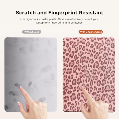 for MacBook Neo Case 13-inch 2026 A3404, Pink Leopard Print | Textured Cheetah Leather Laptop Cover with Logo Cutout, Slim Two-Piece Snap On Shell Includes Matching Keyboard Cover - color: Leopard Pink