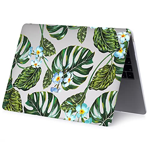 Protective Case Compatible with MacBook Pro 13 inch with CD-ROM Model: A1278(Old Version 2012/2011/2010/2009/2008), Plastic Hard Shell Case Cover & Keyboard Cover Skin - Green Leaves - color: Green Leaves, size: A1278(Pro 13 w/CD-ROM 2008-2012)