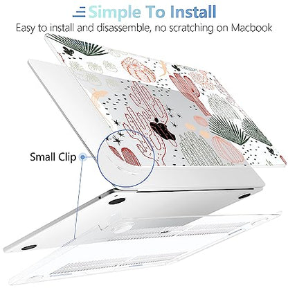 MEEgoodo for M5/M4/M3/M2 MacBook Air 15 inch Case 2026 2025 2024 2023, Case Fit Model (A3448/A3241/A3114/A2941) for MacBook Air 15.3 inch, Cacti - color: Cacti