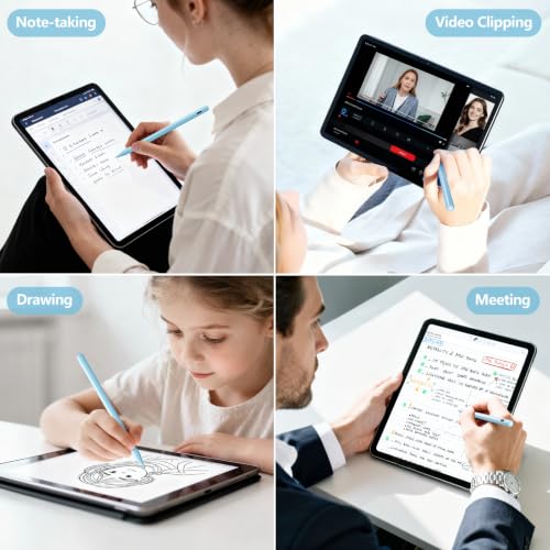 Stylus Pen for iPad 6-11th Gen 2X Fast Charge, Palm Rejection-Blue | Tilt Sensitivity, USB-C Charge, Compatible with 2018-2026 Apple Pencil iPad Pro 11/12.9/13, Air 3/4/5/M2/M3/M4, mini 5/6/7 - color: Blue