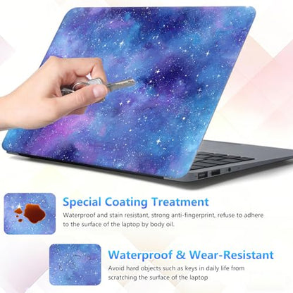 Laptop Skin Sticker Decal 15-15.6 Inch with Cute Mouse Pad, Universal Reusable Vinyl Sticker for 12.1 13 13.3 14 15.4 Inch Netbook and Notebook PC, Purple Galaxy - color: Purple Galaxy