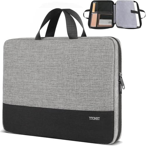 Ytonet 14 Inch Laptop Case, Water Resistant Laptop Sleeve Cover | Compatible with 14 inch MacBook Air, MacBook Pro, HP, Lenovo, Dell, Asus, Acer, and Chromebook Notebooks, Grey - color: Grey, size: 14 in