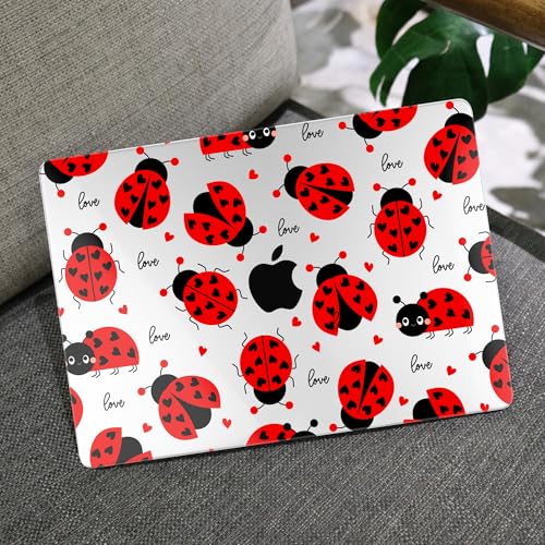 MEEgoodo for M2 MacBook Pro 13 inch Case 2022 2021 2020,Crystal Cover Fit Model A2338 M2/M1 A2251 A2289,Clear Case for 13.3-inch Laptop,Hard Shell for MacBook Pro M2, Cute Ladybug - color: Cute Ladybug