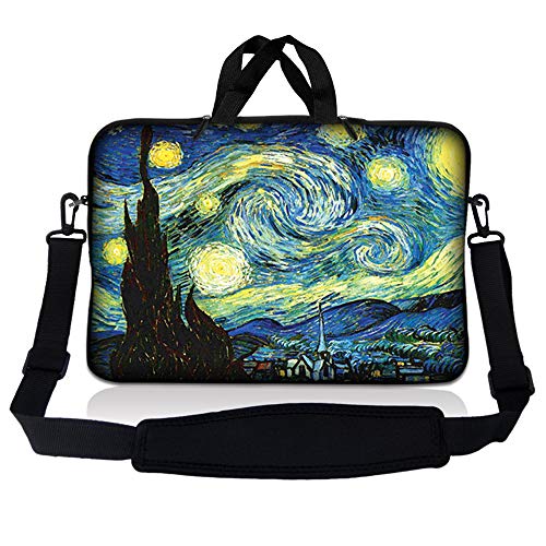Laptop Skin Shop Neoprene Laptop Sleeve Bag Carrying Case with Handle and Adjustable Shoulder Strap Parent 2 - color: Starry Night, size: 8 in -10.2 in
