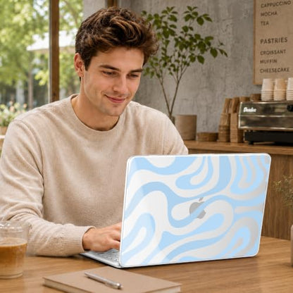 Compatible with MacBook Neo 13 inch (2026 Release A3404) (A18 Pro) with Liquid Retina Display, Printed Slim Protective Case with Screen Protector & Keybaord Cover, Swirling Texture - color: Swirling texture