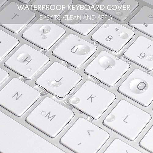 ProElife Keyboard Cover Skin for 2018-2017 Apple Magic Keyboard with Numeric Keypad A1843 US Enter MQ052LL/A Wireless Bluetooth Keyboard Ultra Thin Full Size TPU Protector, 0.13 mm, Transparent Clear | Clear, US Enter, Ultra Thin (0.13 mm), Full Size TPU