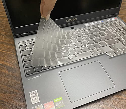 Keyboard Cover for Lenovo Legion 5 5i 5p 5pi 15.6 17.3/ Pro 5 5i 7 7i (Gen 8/9) 16, Legion 9 16IRX8 16IRX9/Pro 9i Gen 9 16/ Slim 7 7i(Gen9/Gen 8/7/6), Lenovo LOQ 15.6 16 inch, Clear - color: Clear