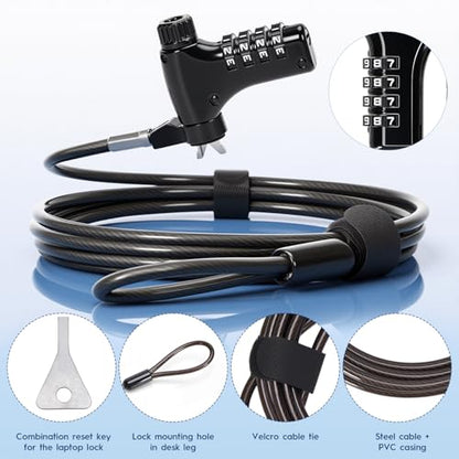 Combination Laptop Lock Anti-Theft Heavy Duty Laptop Locking Cable for Students and Business Professionals