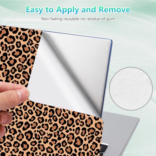 Laptop Skin Sticker Decal 12"-15.6" Universal Laptop/Notebook/Netbook Vinyl - Waterproof Scratch Resistant,Fits HP Dell Lenovo MacBook,2 Free Wrist Pads,Easy Apply & Remove,Retro Leopard Print - color: Retro Leopard Print