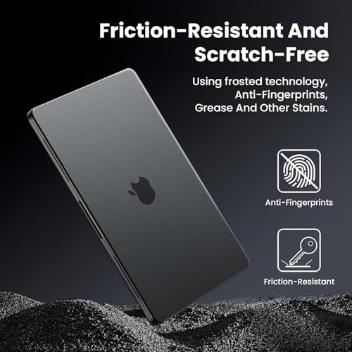 BlueSwan Flexible Case for MacBook Pro 16 inch, M5-M1 Pro/Max 2026-2021 | Anti-Scratch Protective Laptop Cover with Grippy Matte Texture, Seamless Fit and Lightweiht, Frosted Black - color: Frosted Black, size: Pro 16-inch (2026-2021)