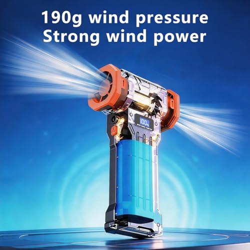 Compressed Air Duster，120000RPM Super Powered Electric Air Duster,4 Gear Adjustable Mini Turbo Blower LED Light,Rechargeable Cordless Dusters for Home Car Outdoor PC Computer Keyboard