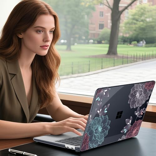 Batianda Case for Microsoft Surface Laptop 13 inch 2025 2026, Leaves | Fits Model 2095, Artistic Patterns Ultra-Slim Lightweight Scratch-Resistant Hard Shell with Professional Protection - color: Leaves